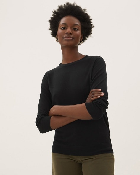 Buy Black Sweaters & Cardigans for Women by Marks & Spencer Online