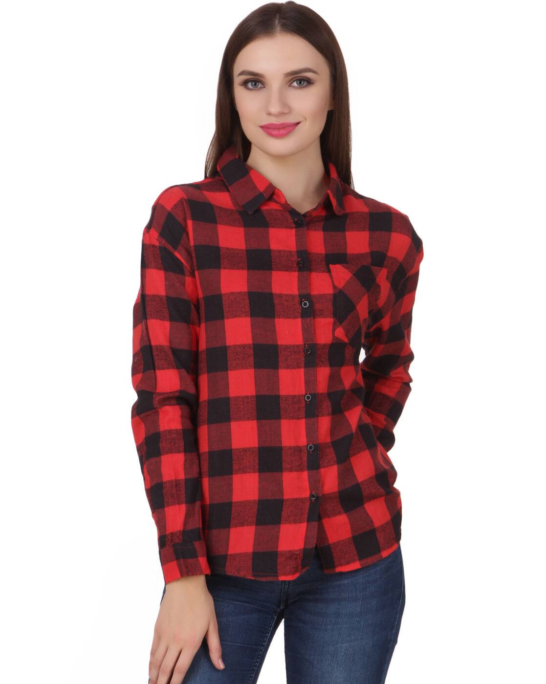 Buy Red Shirts for Women by One Femme 
