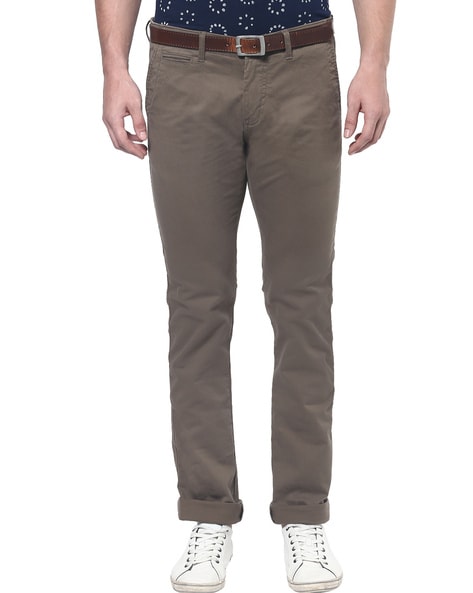 Celio Solid Straight Fit Pants