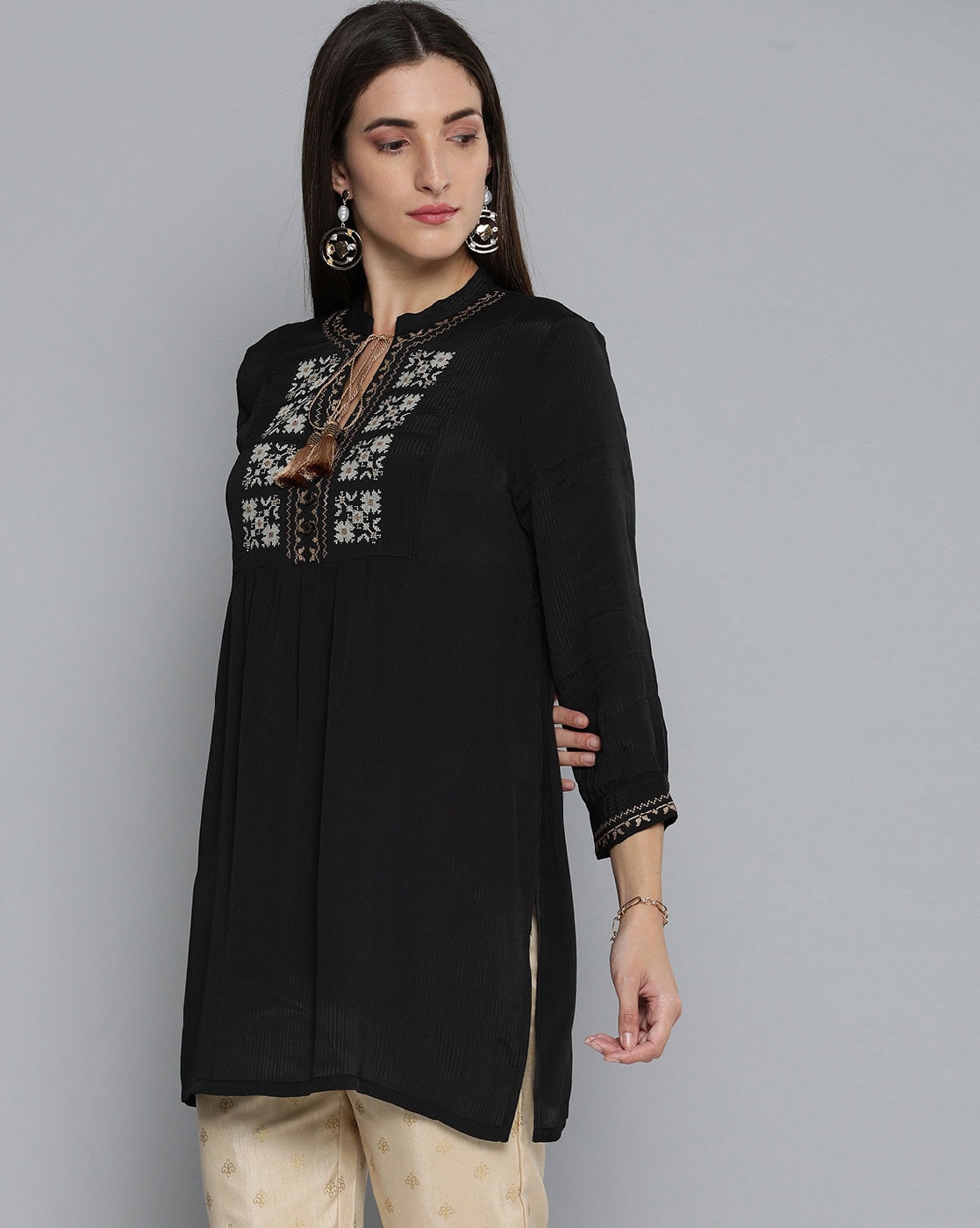 Stylish Designer Fashion Statement 4 Women Black Rayon Salwar Kameez Cool  Clothe | eBay