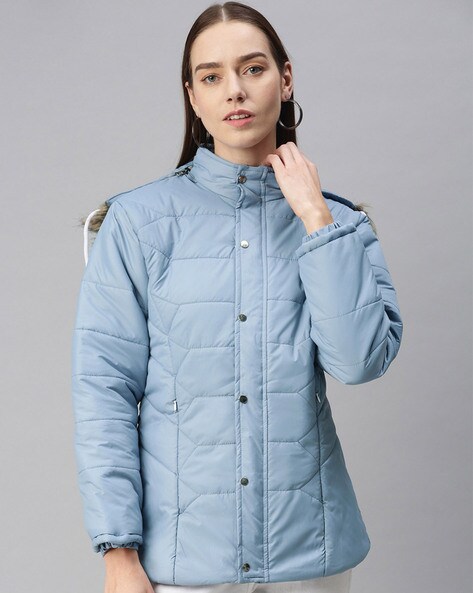 pale blue quilted jacket