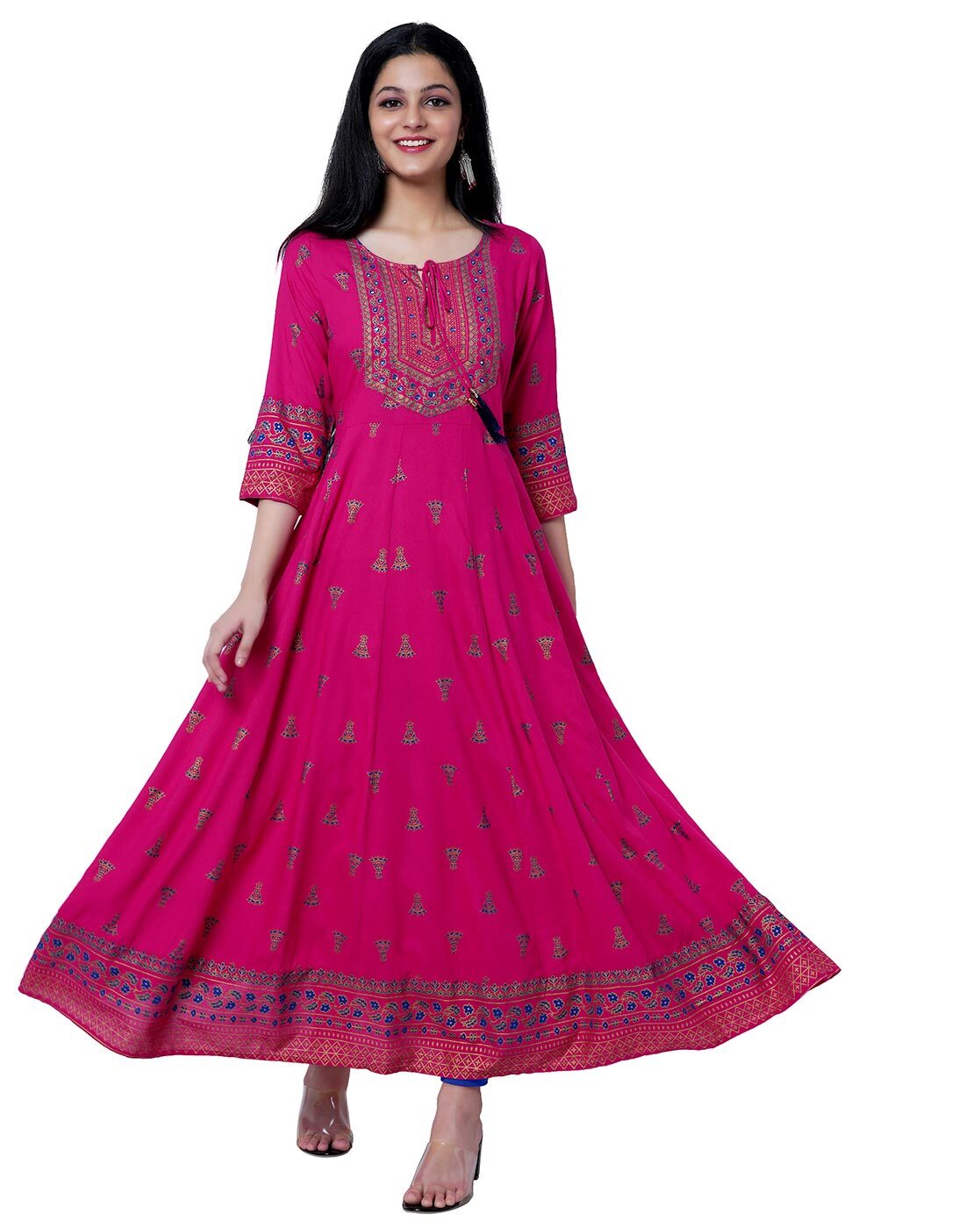 Buy Pink Kurtas for Women by RYTRAS Online | Ajio.com