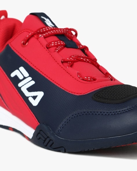 Fila red and blue on sale shoes