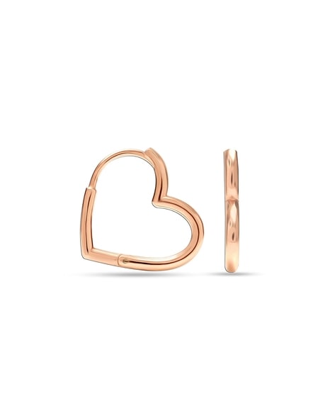 Amazon Brand  Nora Nico 925 Sterling Silver BIS Hallmarked Love Heart RosePlated  Hoop Earrings for Women  Amazonin Fashion