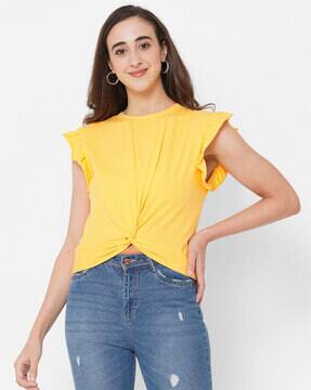 Yellow Tops for Women by Papa Brands 
