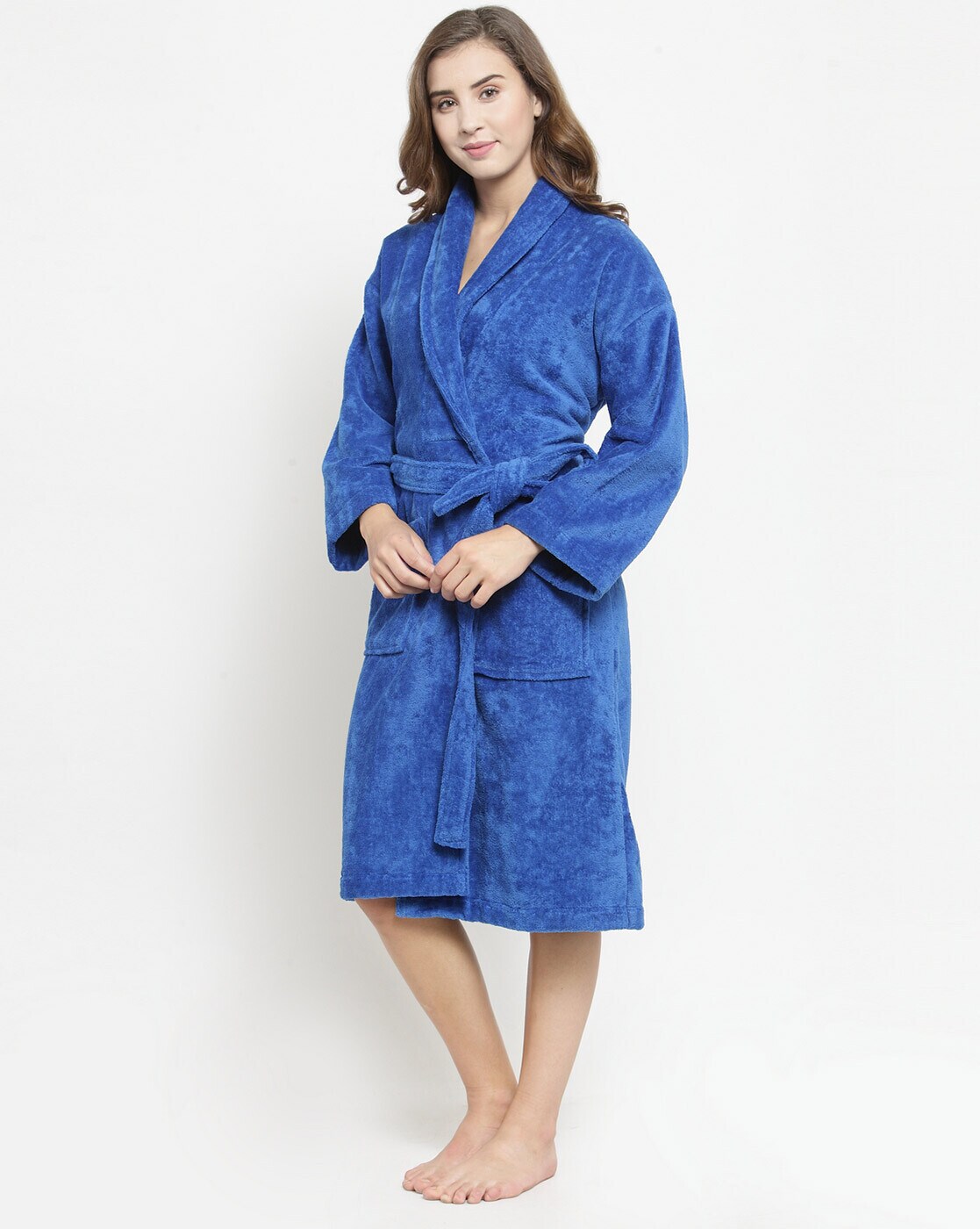 GOLDSTROMS Blue Large Bath Robe - Buy GOLDSTROMS Blue Large Bath Robe Online  at Best Price in India