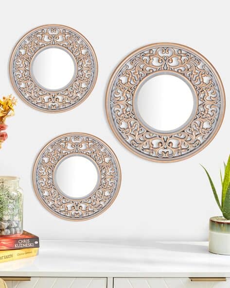 Set of Textured Wall Mirrors