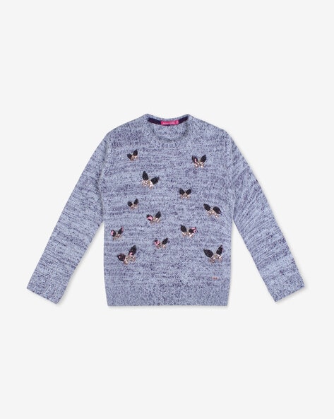 Wingsfield Embellished Crew-Neck Pullover