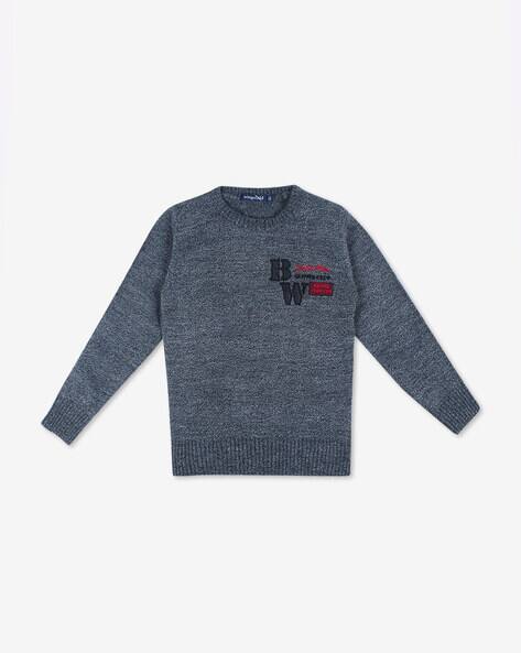 Textured Sweater with Ribbed Hem