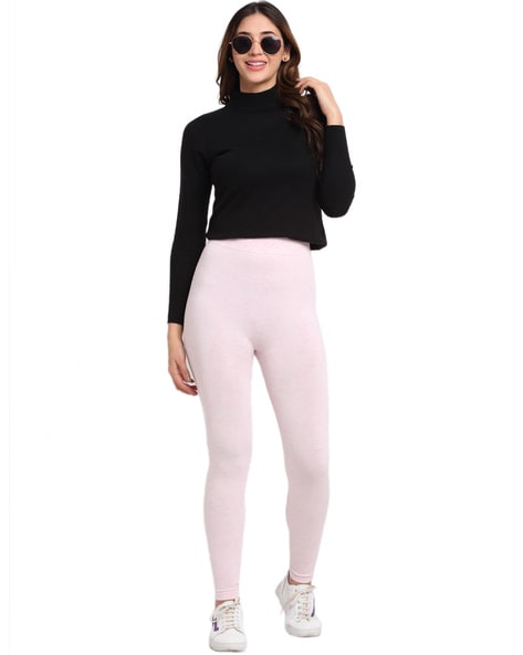 Buy Pink Leggings for Women by GLOBAL REPUBLIC Online | Ajio.com