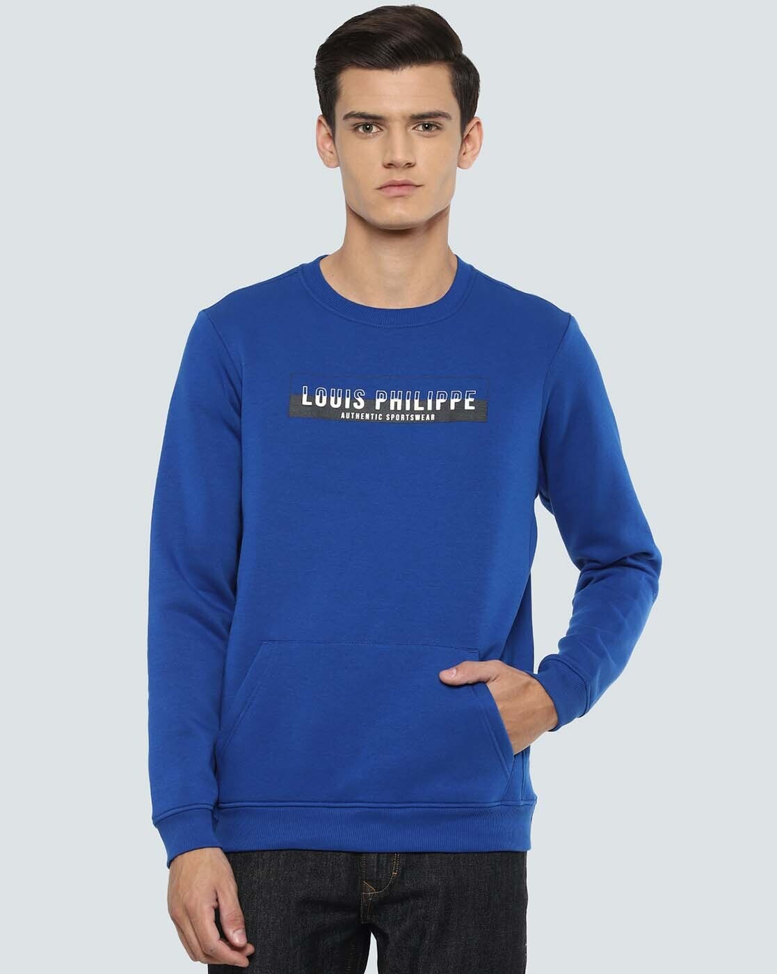 Buy Blue Sweatshirt & Hoodies for Men by LOUIS PHILIPPE Online