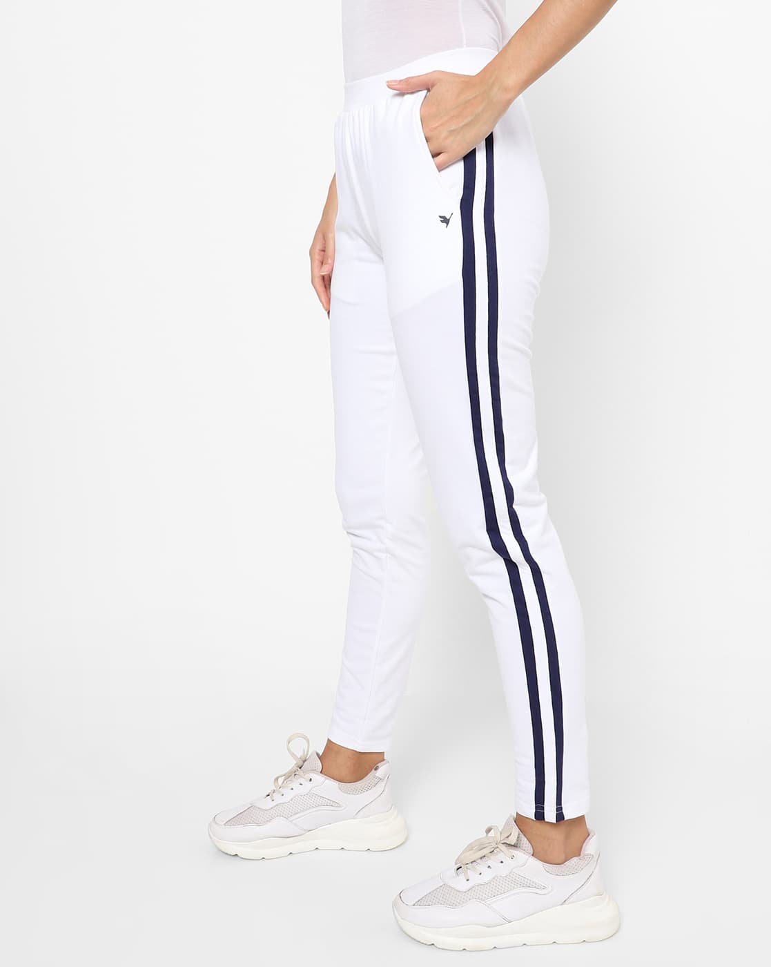 White Champion Track Pants Women CHAMPION CROWN C LOGO TRACK PANTS