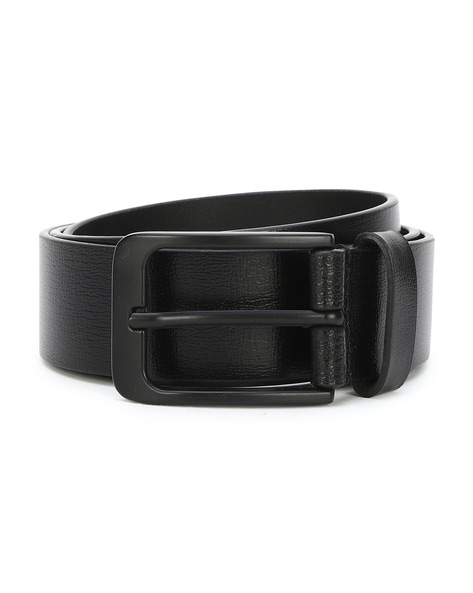 LOUIS PHILIPPE Men Formal Black Genuine Leather Belt Black - Price in India