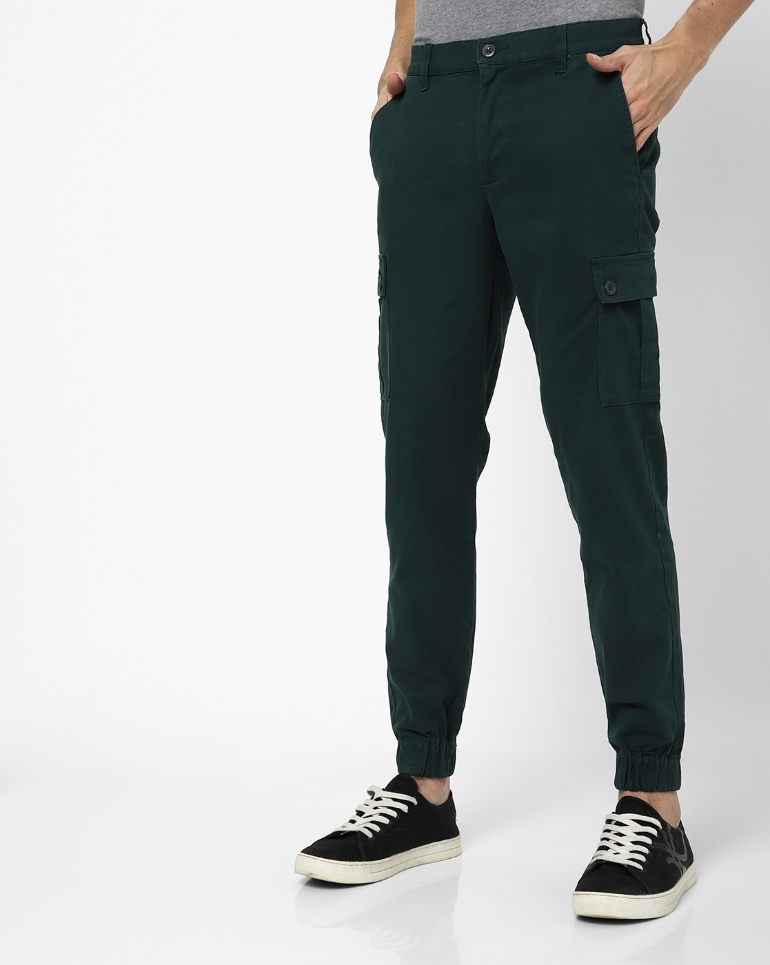Buy The Indian Garage Co Men Olive Green Solid Chinos Trousers  Trousers  for Men 19674534  Myntra