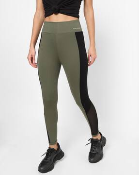 Buy Olive Green \u0026 Black Leggings for 