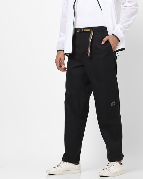 Mid-Rise Track Pants with Elasticated Waistband