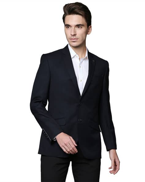 Single-Breasted Blazer with Notched Lapel