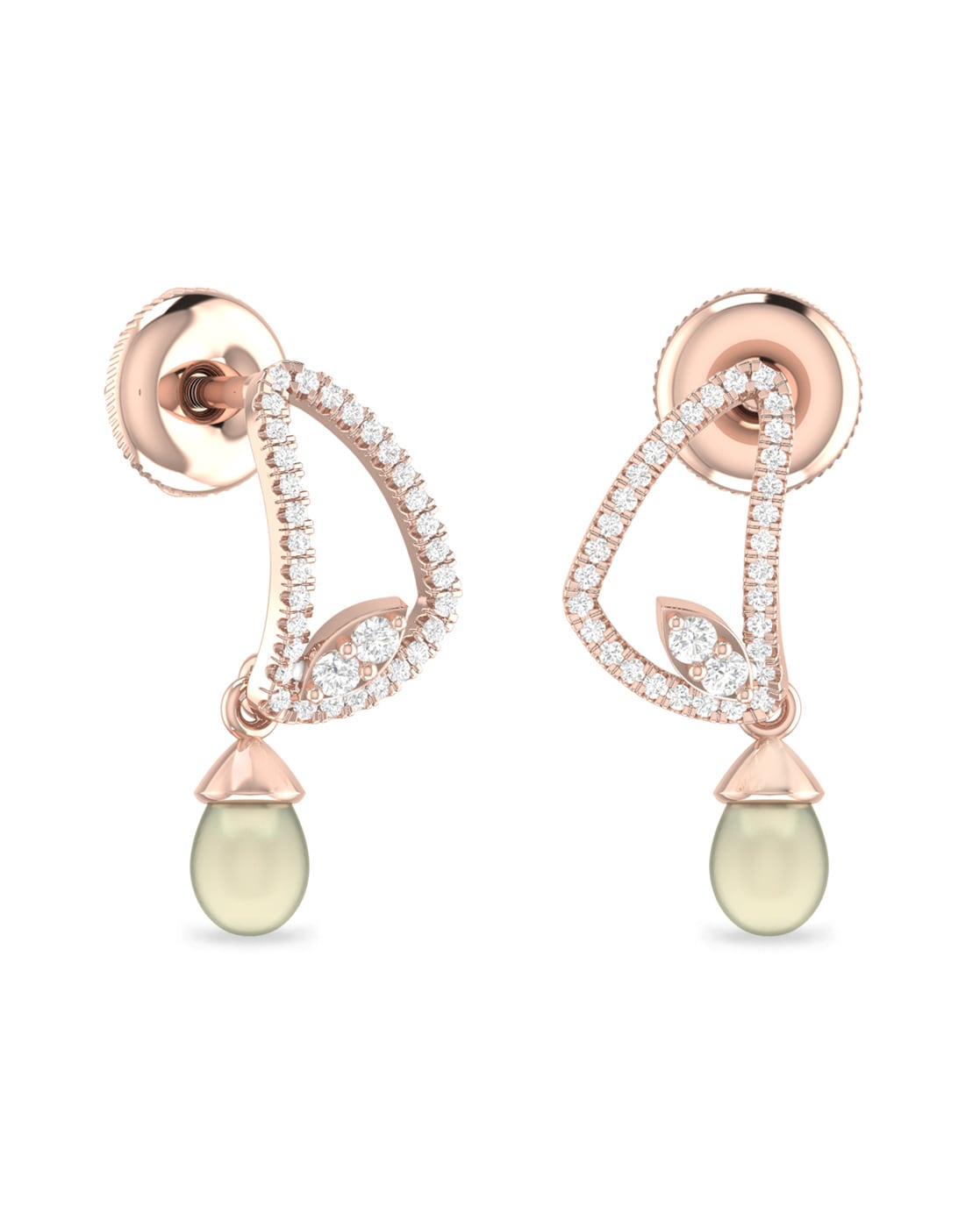 Shop Clover Petal Diamond Stud Earrings Online | CaratLane US