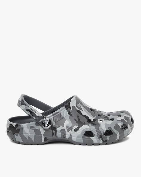 camo print crocs