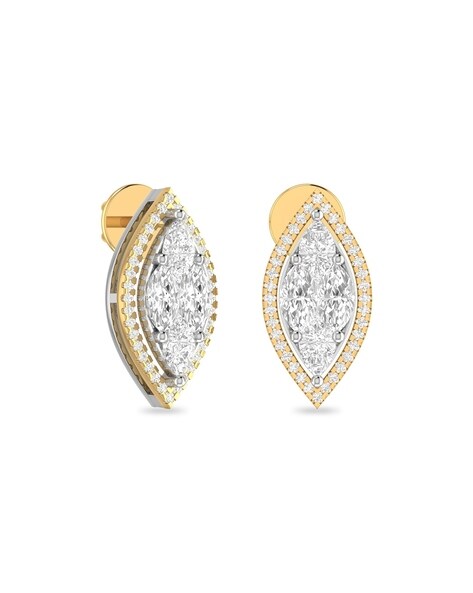 Buy PC Jeweller The Izel 14k (585) Yellow Gold and Diamond Earrings for Her  at Amazon.in