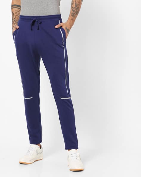 Slim Fit Track Pants with Drawstring Waist