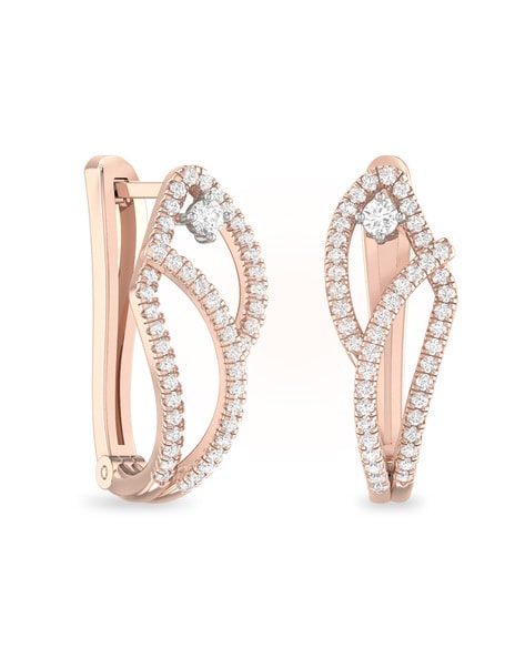 Hermes Farandole Earrings 96 Diamonds 18K Rose Gold | Mightychic