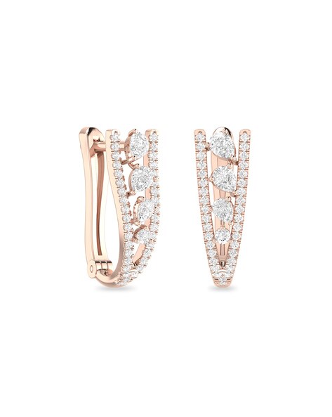 Rose Gold Aspen Huggie Earring Set | Adorn Luxe | Adornmonde