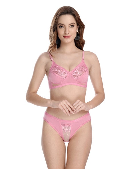Buy EVERYDAY WEAR FULL COVERAGE LACE HOT PINK BRA for Women Online