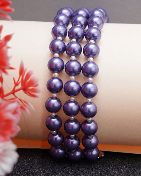 Natural Amethyst 12mm Round Beads Bracelet