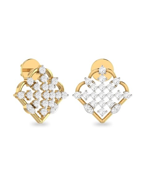 Gold and Diamond Earrings With Price By BLue Stone  YouTube
