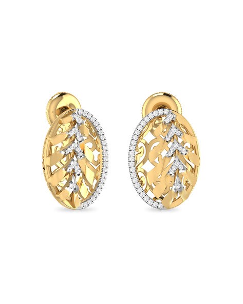 Buy Wearyourshine By Pc Jeweller 18kt Gold Diamond Studded Authentic Earring  on Snapdeal | PaisaWapas.com