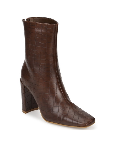 Truffle Collection Ankle-Length Slip-On Boots