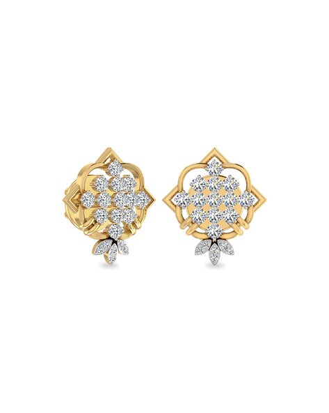 Buy Infinity Pattern Sparkling Diamond Earrings | GRT Oriana