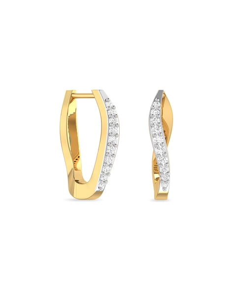 The Ailfrid Gold Earrings | PC Jeweller