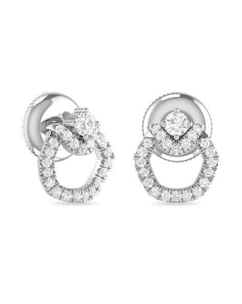 14k White Gold Diamond Earring Jackets - Unclaimed Diamonds