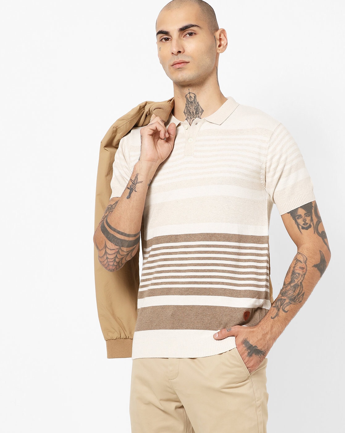 Buy Khaki Tshirts for Men by NETPLAY Online