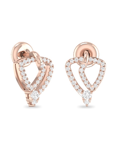 Diamond Stud Earrings 048 ct in 18k gold settings  Color F Clarity VS2   Belgium Diamonds Official Site