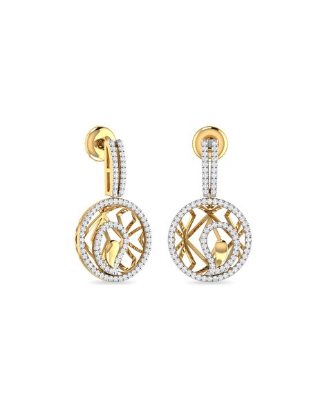 PC Jeweller The Thetis 22 KT Yellow Gold Earrings : Amazon.in: Fashion