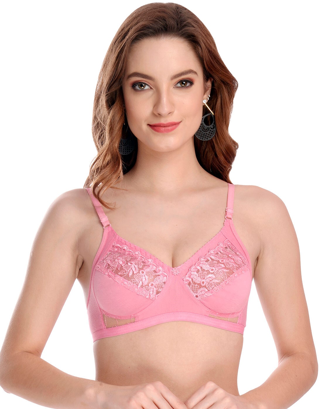 Cotton Padded Bra And Penty Set, Pink at Rs 105/piece in New Delhi