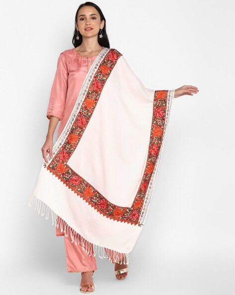 Floral Embroidered Regular Stole Price in India