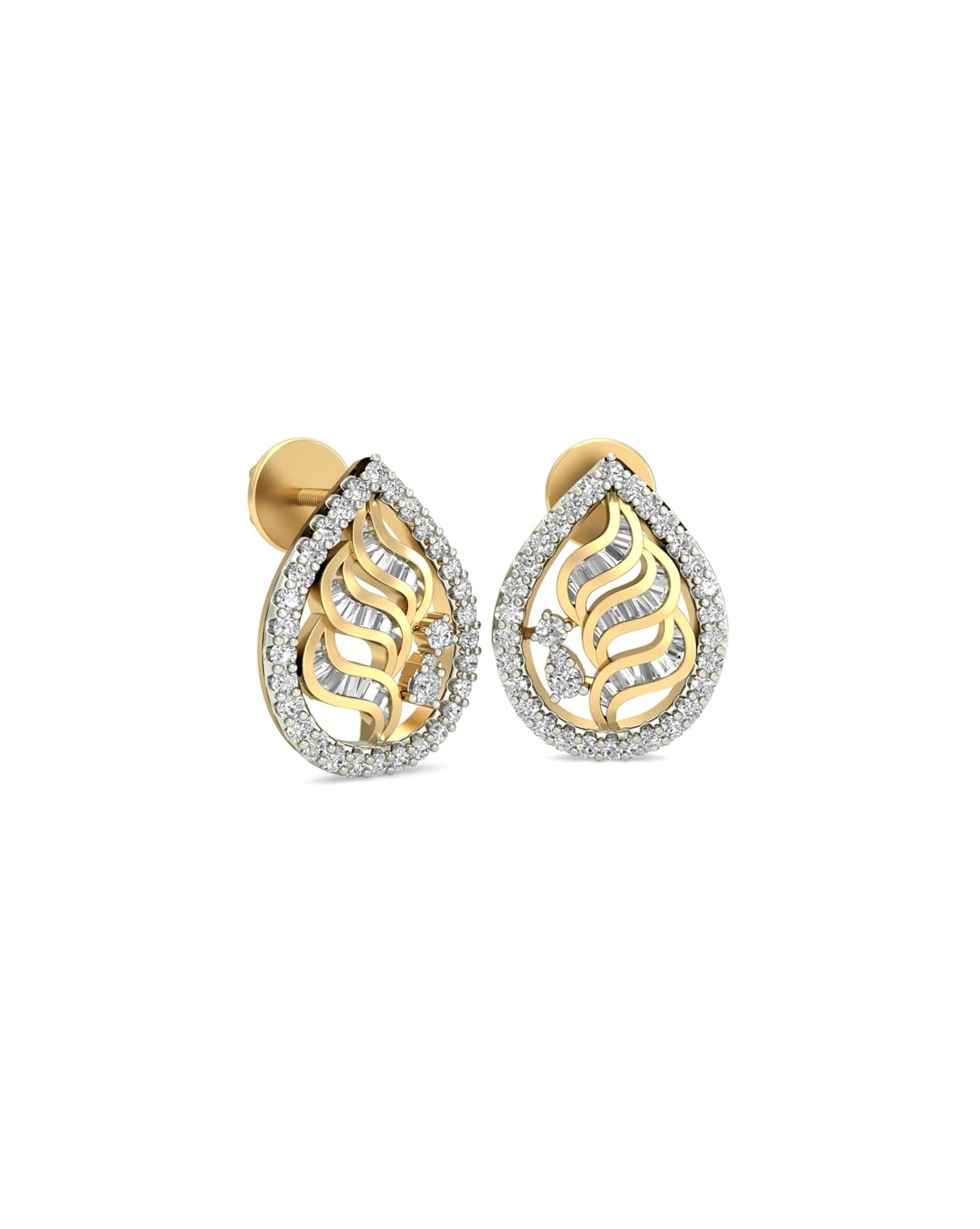 Buy Petite Quad Diamond Stud Earrings Online | CaratLane