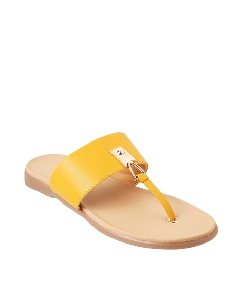 Buy Tan Brown Flip Flop & Slippers for Women by Indie Picks Online | Ajio .com