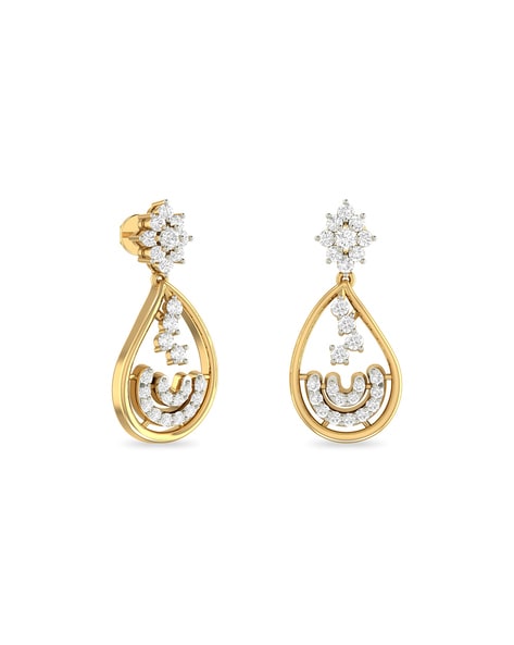 PC Jeweller The Amisha 22 KT Yellow Gold Earrings : Amazon.in: Fashion