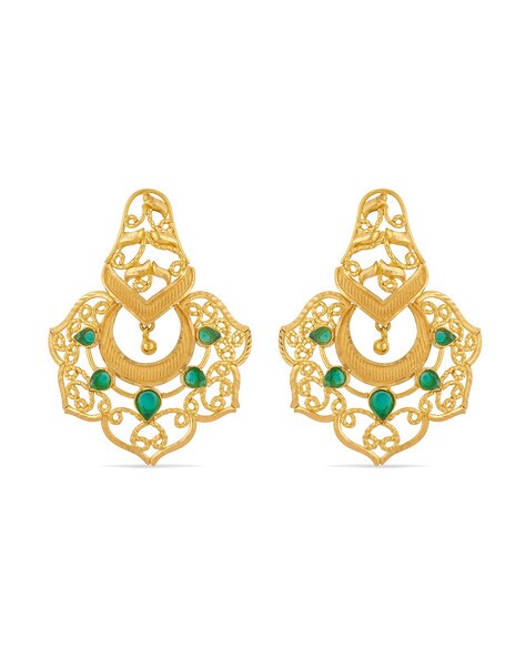 Buy Yellow Gold Earrings for Women by Reliance Jewels Online | Ajio.com