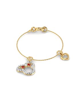 pc jeweller Mini & Me Yellow Gold Diamond Wristwatch Chain-picture-52