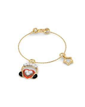 pc jeweller The Musical Yellow Gold Diamond Wristwatch Chain-picture-28