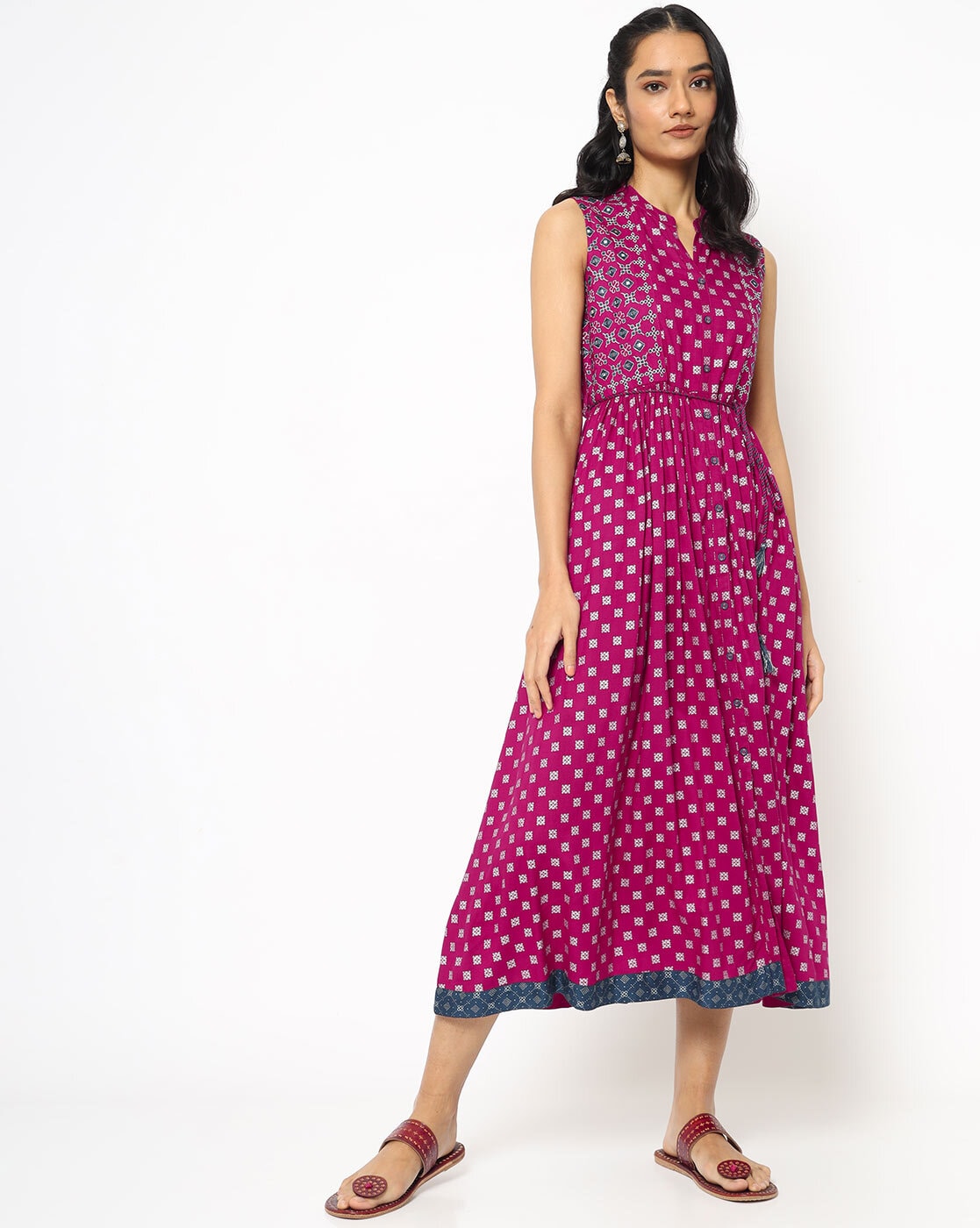 Ajio on sale midi dresses