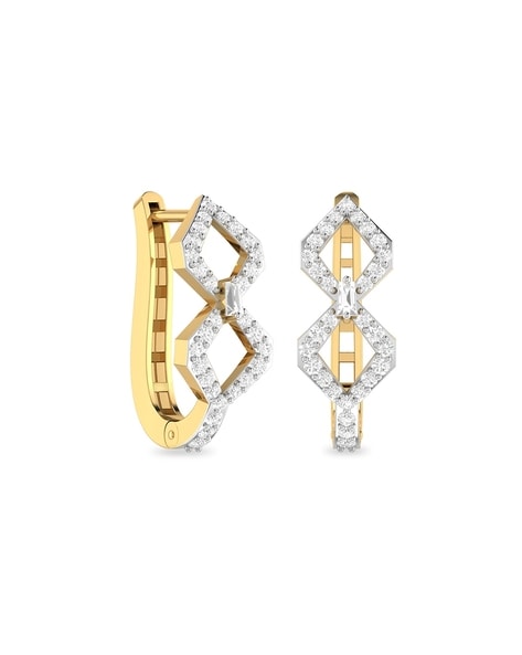 Buy Kiyara Yellow Gold Diamond Stud Earrings Online | Designer Jewellery  online Shopping India | Diamond Earrings Online Shopping