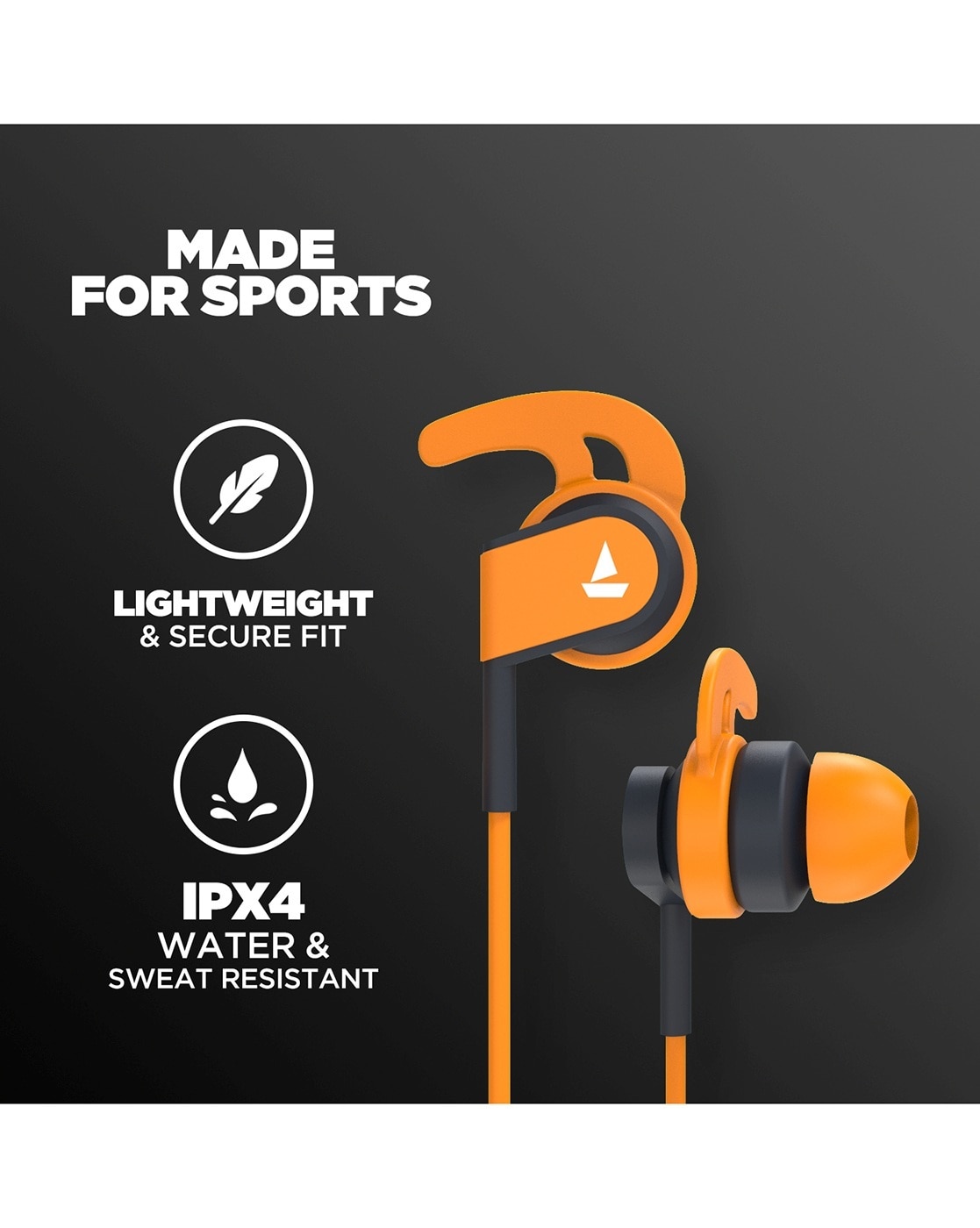 Boat discount earphones orange