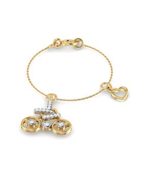 pc jeweller Tipy Top Yellow Gold Diamond Wristwatch Chain-picture-26